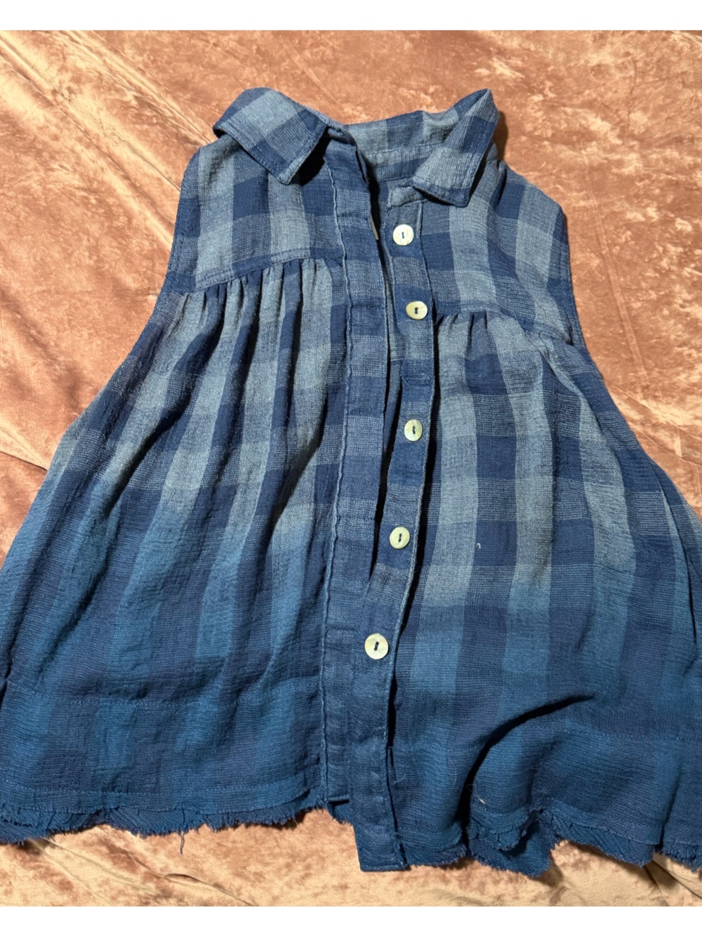 Free People Plaid Flowy Top